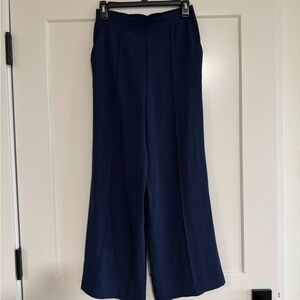 MELLODAY Navy Wide chiffon satin Pants